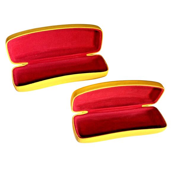 2 RAY BAN Yellow Hard Clamshell Sunglasses Eyeglasses Cases Only Empty Storage - Picture 6 of 8